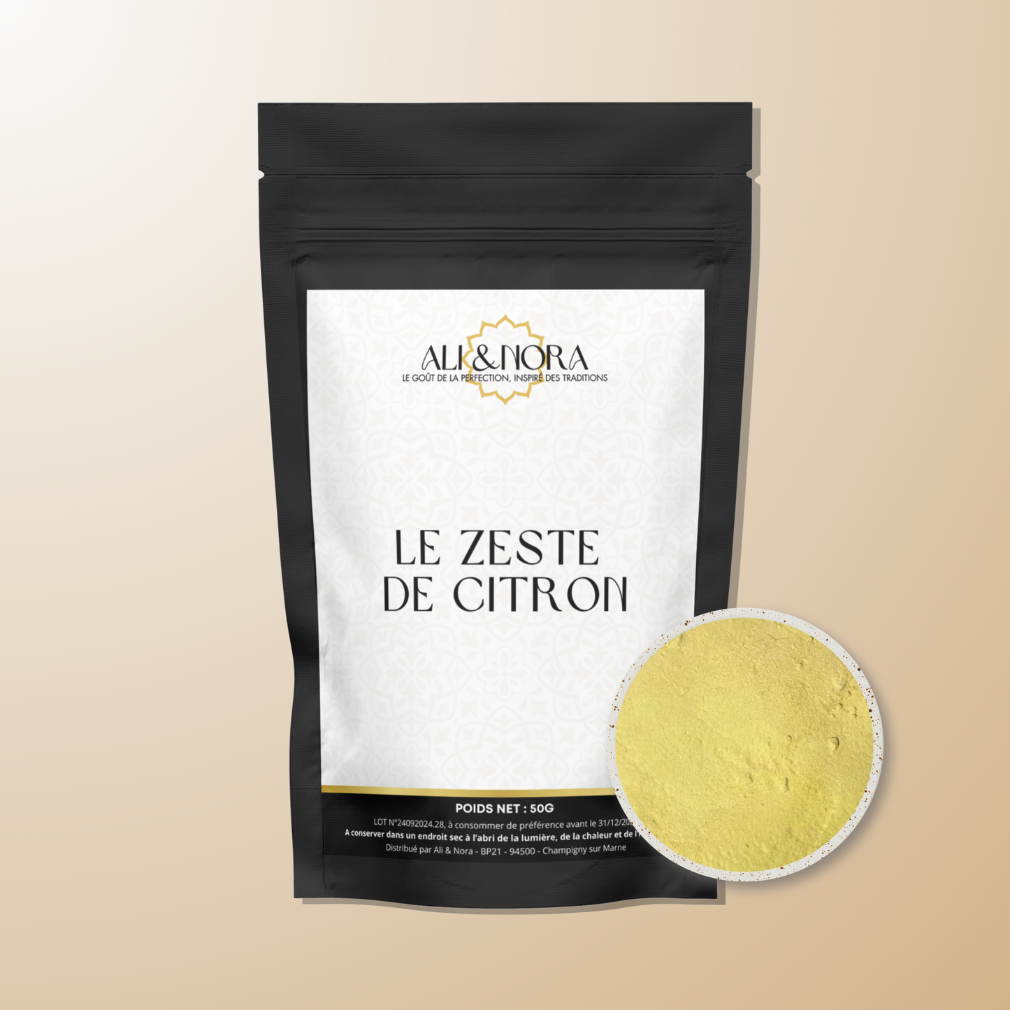 Le Zeste de Citron moulu - 50G